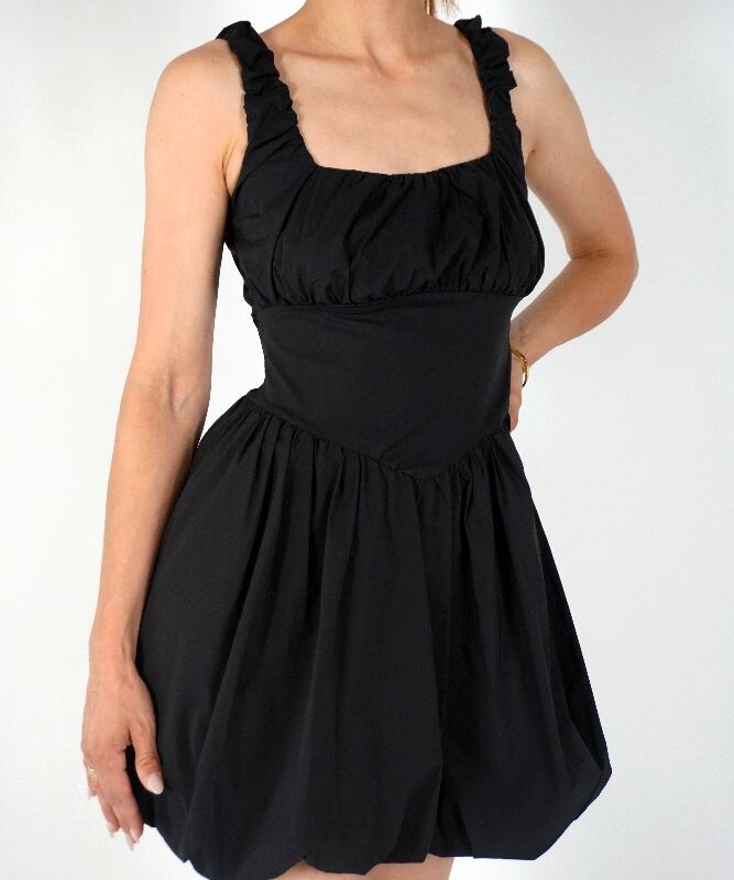 BLACK BALOON MINI DRESS