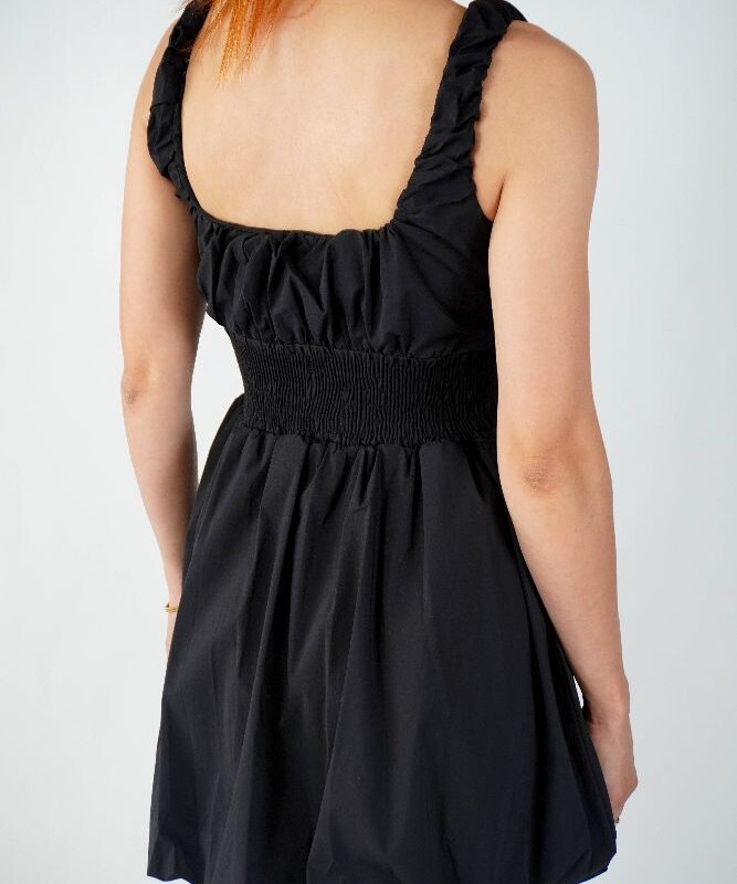 BLACK BALOON MINI DRESS