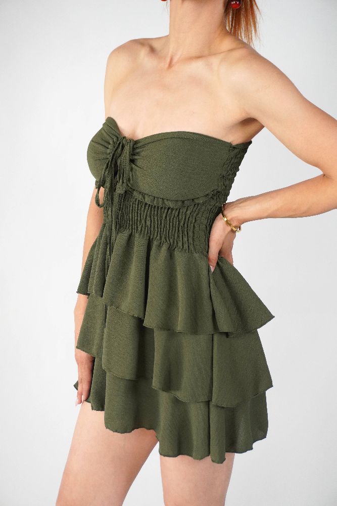 Strapless Ruffle Dress - Image 2