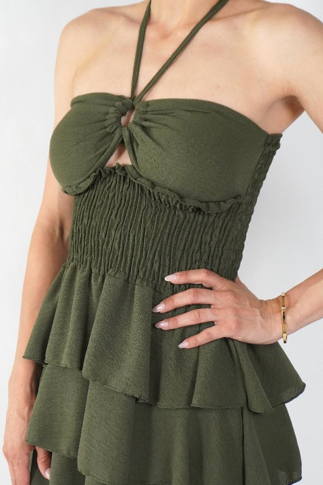 Strapless Ruffle Dress