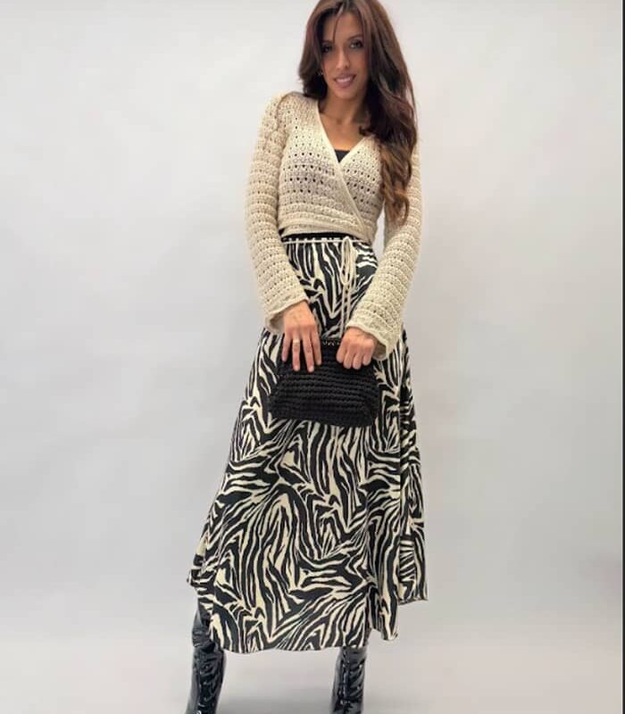 Zebra Flow Skirt